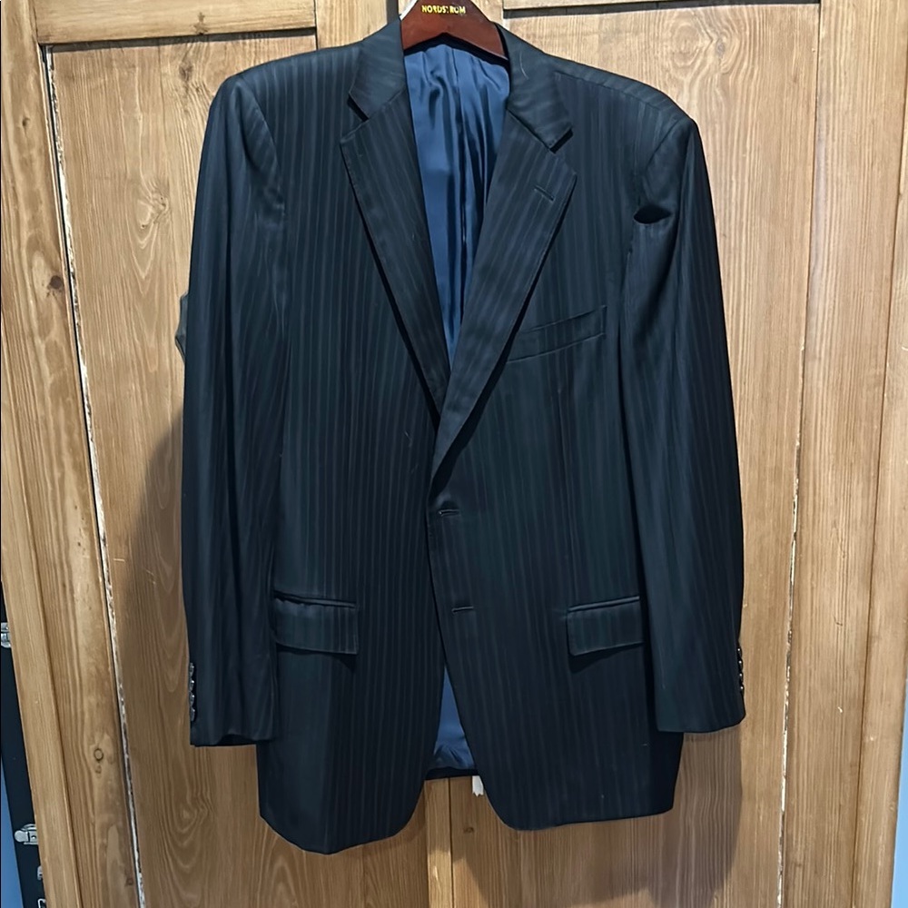 Ermenegildo Zegna Men's Black Pinstripe Blazer